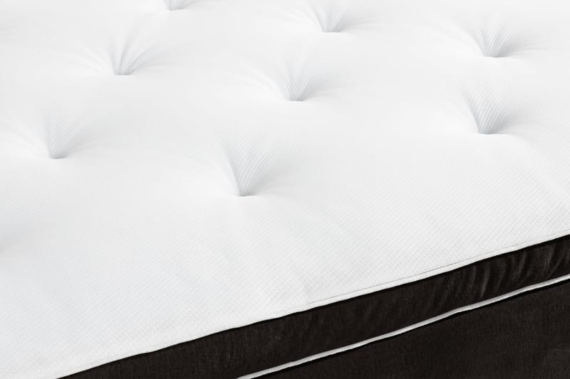 Komplett Sängpaket Rebeca 90x200 cm Djuphäftad Gavel - Mörkgrå|Sammet - Kontinentalsäng - Enkelsäng - Komplett sängpaket
