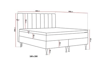 Komplett Sängpaket Romance High 180x200 cm - Grå - Möbler - Säng - Kontinentalsäng