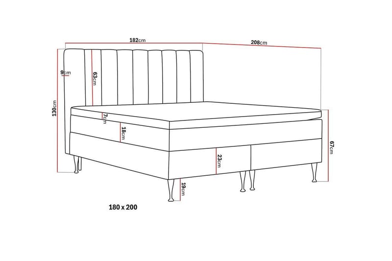 Komplett Sängpaket Romance High 180x200 cm - Ljusbeige - Möbler - Säng - Kontinentalsäng