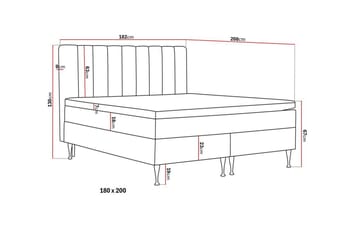 Komplett Sängpaket Romance High 180x200 cm - Ljusbeige - Möbler - Säng - Kontinentalsäng