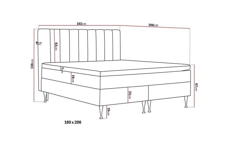 Komplett Sängpaket Romance High 180x200 cm - Ljusbeige - Möbler - Säng - Kontinentalsäng