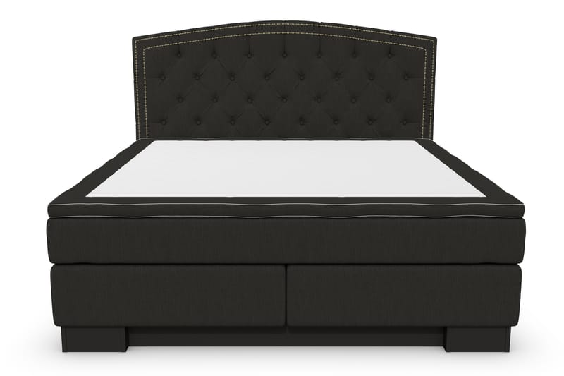 Komplett Sängpaket Romance Lyx 160x200 Cesaro Sänggavel Sv - Svart - Kontinentalsäng - Dubbelsäng - Komplett sängpaket