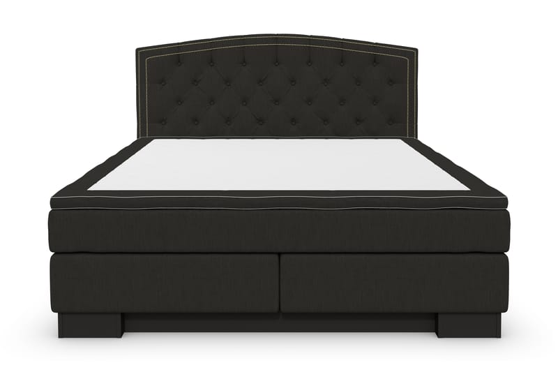 Komplett Sängpaket Romance Lyx 180x200 Svängd - Svart - Kontinentalsäng - Dubbelsäng - Komplett sängpaket