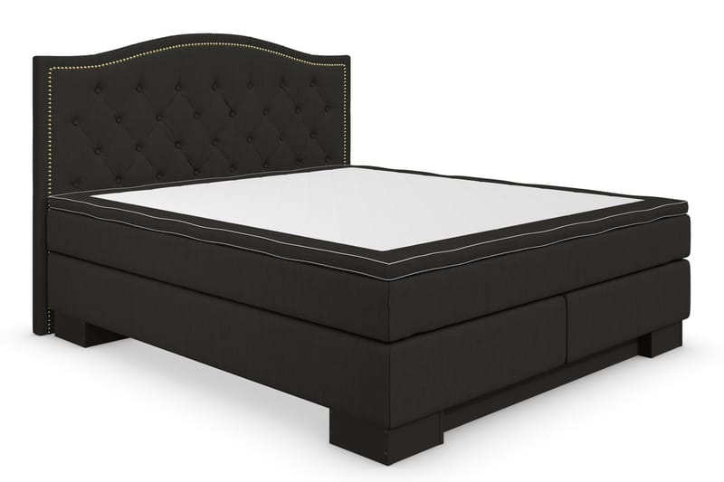 Komplett Sängpaket Romance Lyx 180x210 Cesaro Gavel Toppad - Svart - Kontinentalsäng - Dubbelsäng - Komplett sängpaket