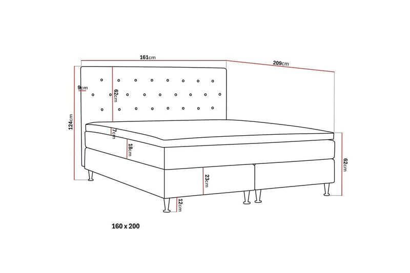 Komplett Sängpaket Romance Plus 160x200 cm - Beige - Möbler - Säng - Kontinentalsäng