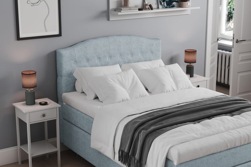 Sängpaket Abelie 120x200 Fast - Ljusblå - Möbler - Säng - Kontinentalsäng