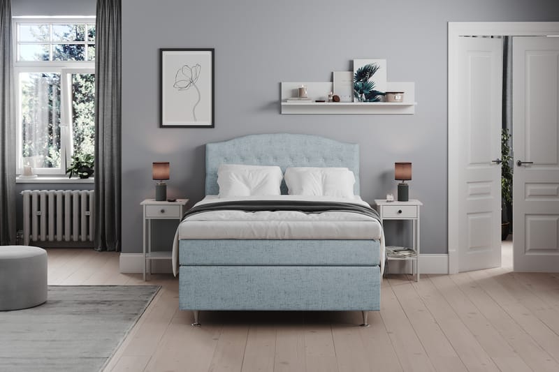 Sängpaket Abelie 120x200 Fast - Ljusblå - Möbler - Säng - Kontinentalsäng