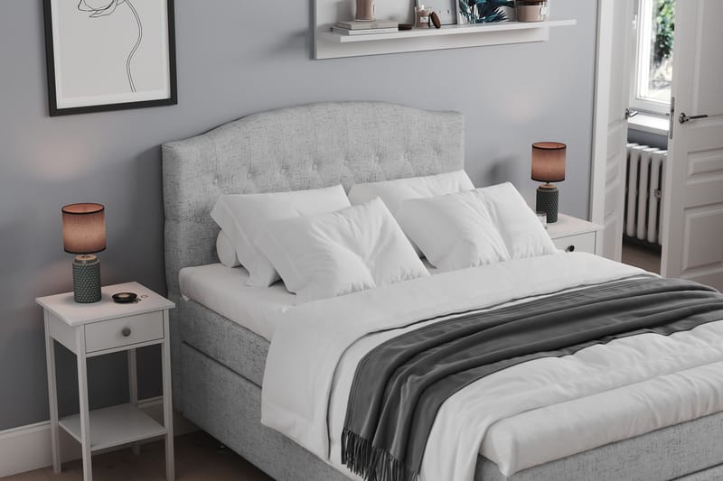 Sängpaket Abelie 120x200 Fast - Ljusgrå - Möbler - Säng - Kontinentalsäng