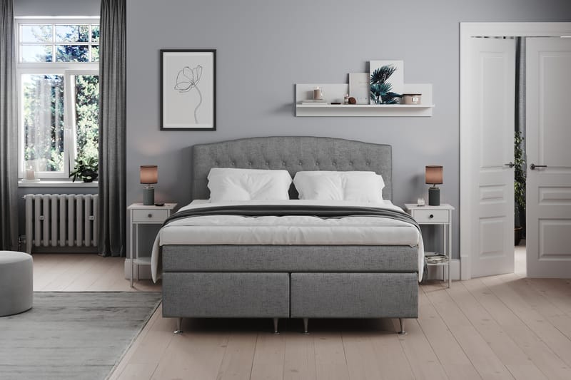 Sängpaket Abelie 160x200 Fast - Grå - Möbler - Säng - Kontinentalsäng