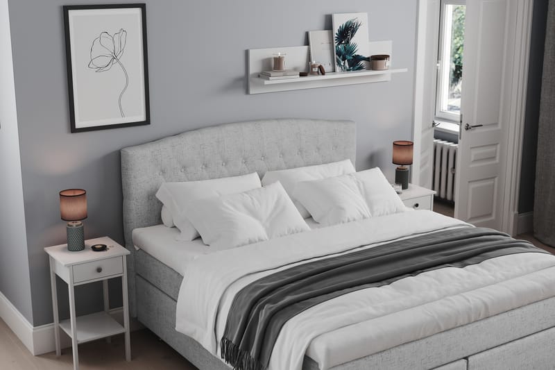 Sängpaket Abelie 160x200 Fast - Ljusgrå - Möbler - Säng - Kontinentalsäng