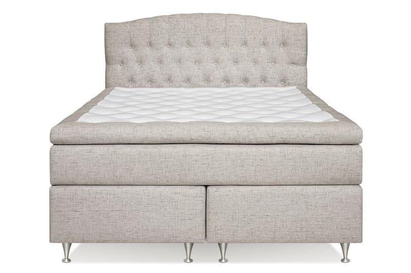 Sängpaket Abelie 160x200 Fast/Medium - Beige - Kontinentalsäng - Dubbelsäng - Komplett sängpaket