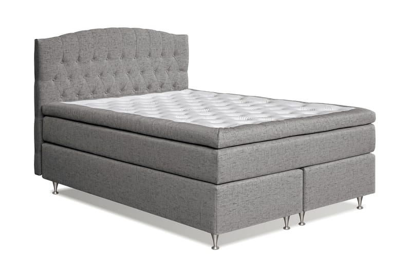 Sängpaket Abelie 160x200 Medium - Grå - Kontinentalsäng - Dubbelsäng - Komplett sängpaket