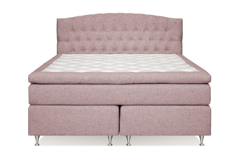 Sängpaket Abelie 180x200 Fast - Rosa - Kontinentalsäng - Dubbelsäng - Komplett sängpaket