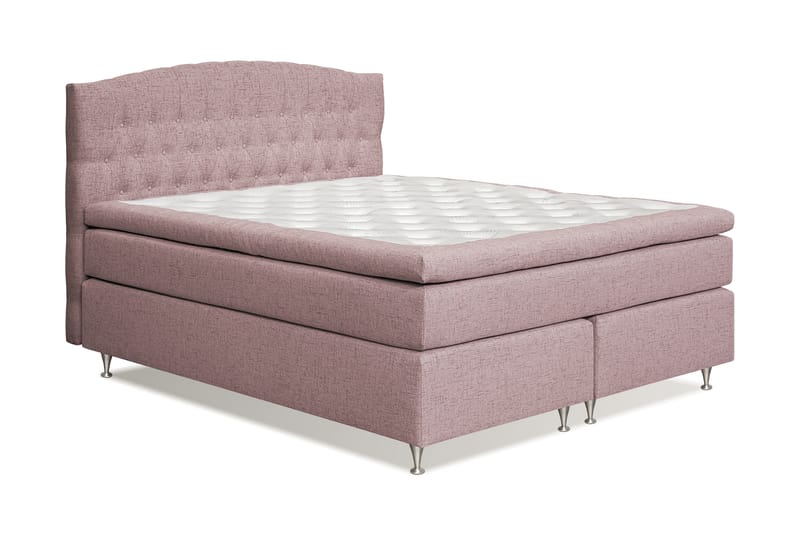 Sängpaket Abelie 180x200 Fast - Rosa - Kontinentalsäng - Dubbelsäng - Komplett sängpaket