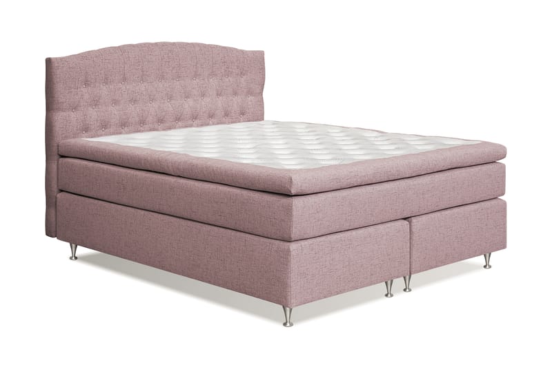 Sängpaket Abelie 180x200 Fast/Medium - Rosa - Kontinentalsäng - Dubbelsäng - Komplett sängpaket