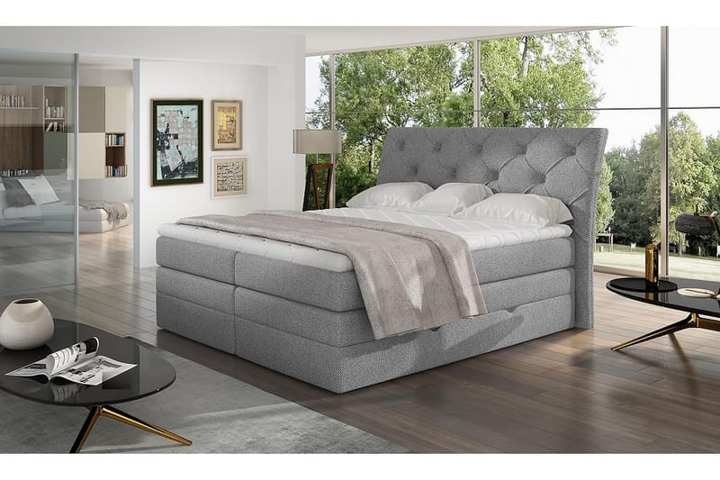 Sängpaket Aubenas 180x200 cm - Grå - Möbler - Säng - Komplett sängpaket