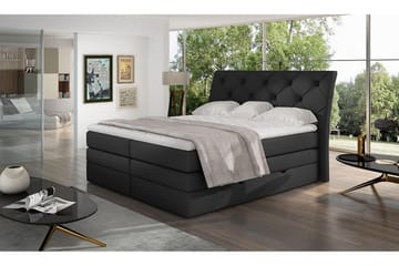 Sängpaket Aubenas 180x200 cm - Läder/Svart - Möbler - Säng - Komplett sängpaket