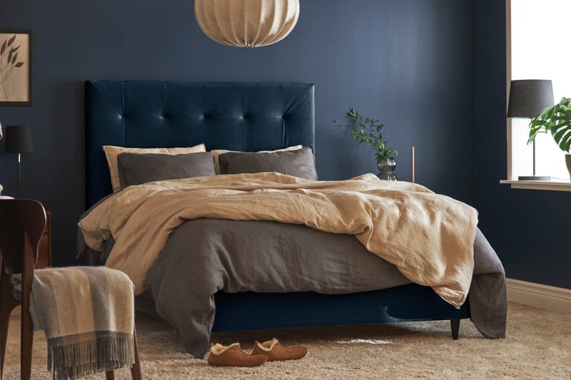 Sängpaket Chilla Pluss Kontinentalsäng 120x200 cm - Mörkblå - Möbler - Säng - Kontinentalsäng