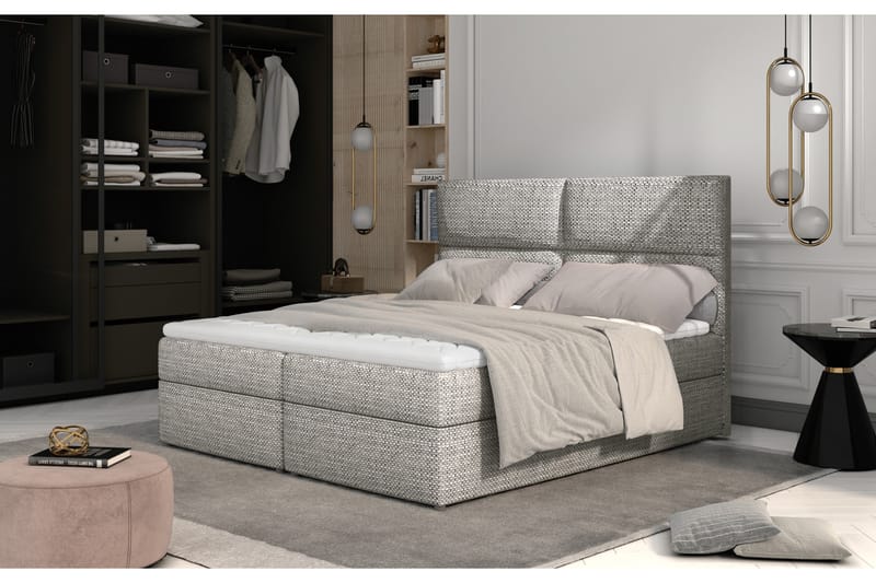 Sängpaket Epenede 140x200 cm - Grå - Möbler - Säng - Komplett sängpaket