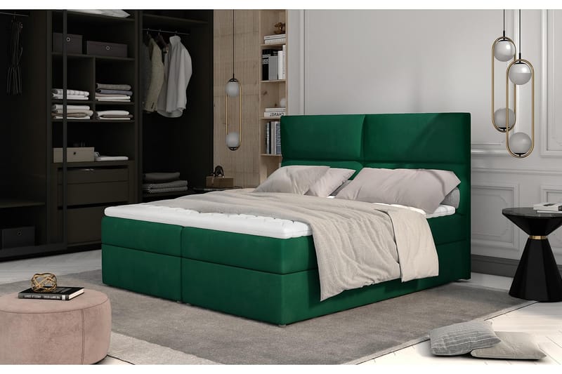 Sängpaket Epenede 160x200 cm - Grön - Komplett sängpaket