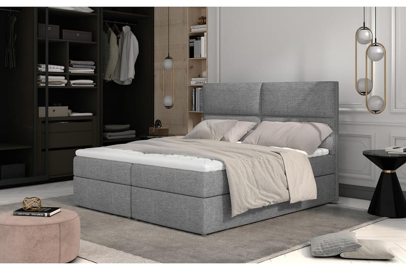 Sängpaket Epenede 180x200 cm - Grå - Möbler - Säng - Komplett sängpaket