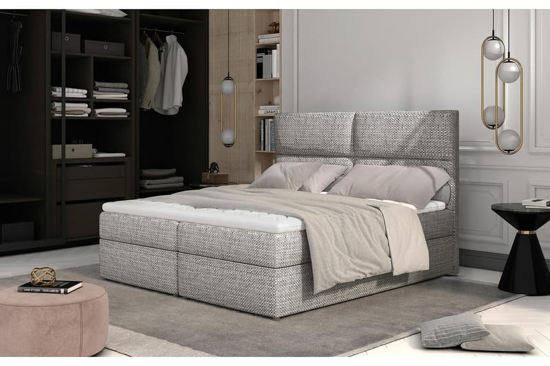 Sängpaket Epenede 180x200 cm - Grå - Möbler - Säng - Komplett sängpaket
