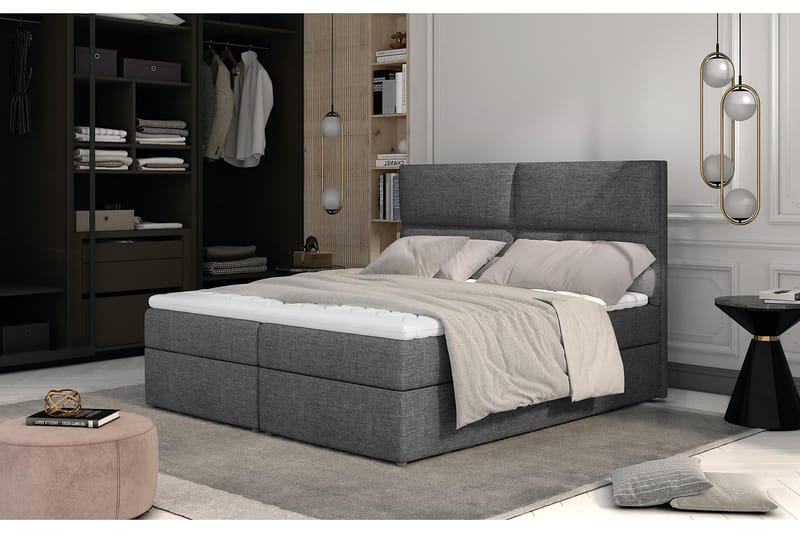 Sängpaket Epenede 180x200 cm - Grå - Möbler - Säng - Komplett sängpaket