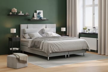 Sängpaket Kontinentalsäng Candela 160x200 - Ljusgrå - Möbler - Säng - Kontinentalsäng