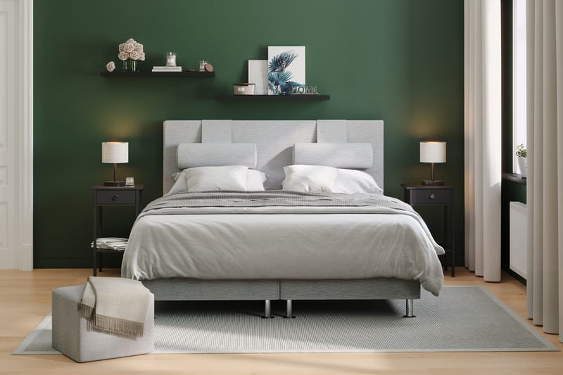 Sängpaket Kontinentalsäng Candela 160x200 - Ljusgrå - Möbler - Säng - Kontinentalsäng