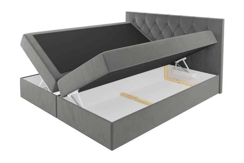 Sängpaket Kontinentalsäng Kanwar 140x200 cm med Förvaring - Svart - Möbler - Säng - Komplett sängpaket