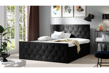 Sängpaket Kontinentalsäng Kanwer 120x200 cm med Förvaring - Svart - Möbler - Säng - Komplett sängpaket