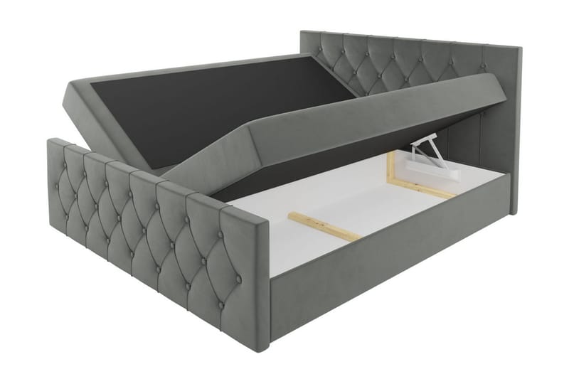 Sängpaket Kontinentalsäng Kanwer 140x200 cm med Förvaring - Röd - Möbler - Säng - Komplett sängpaket