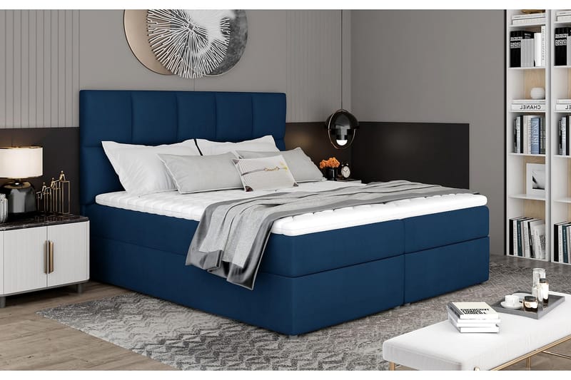 Sängpaket Loutraki 180x200 cm - Blå - Komplett sängpaket