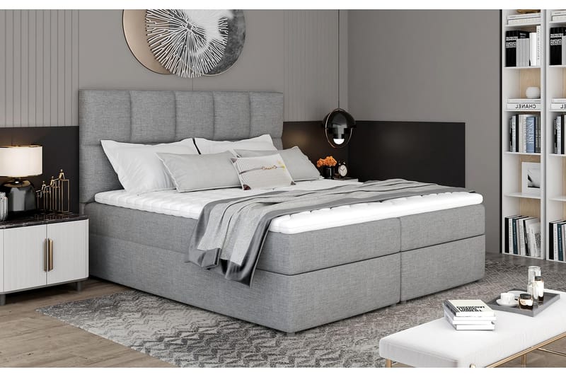 Sängpaket Loutraki 180x200 cm - Grå - Möbler - Säng - Komplett sängpaket
