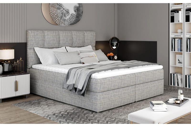 Sängpaket Loutraki 180x200 cm - Grå - Möbler - Säng - Komplett sängpaket