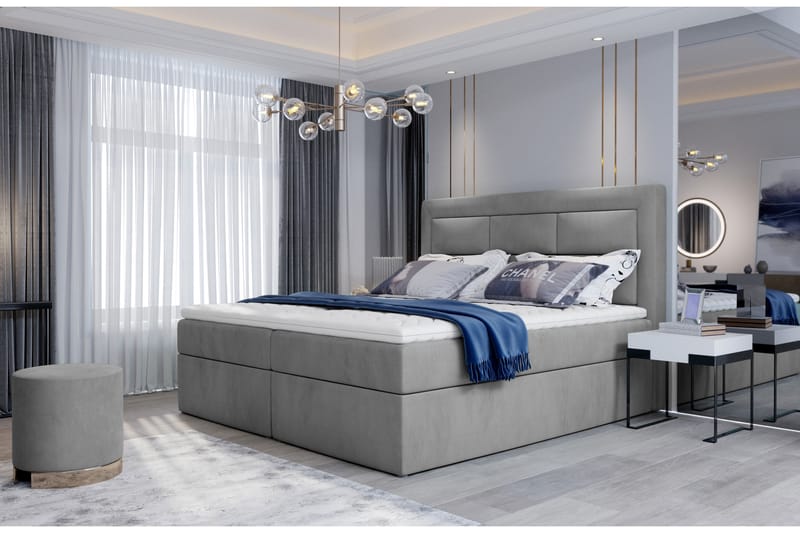 Sängpaket Montalon 140x200 cm - Gul - Komplett sängpaket