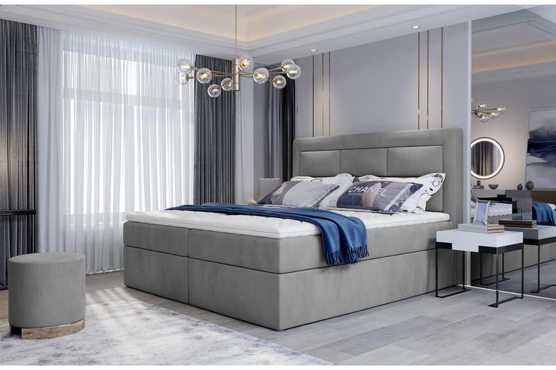 Sängpaket Montalon 160x200 cm - Gul - Komplett sängpaket