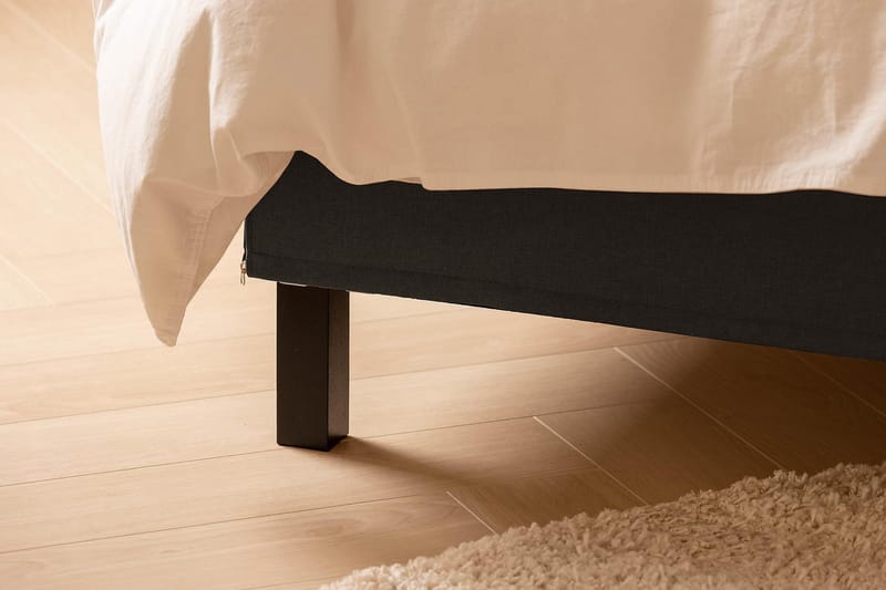 Sängpaket Nayaka 150x200 Latexmadrass - Slät gavel Mörkgrå - Möbler - Säng - Kontinentalsäng