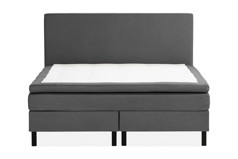 Sängpaket Nayaka 150x200 Latexmadrass - Slät gavel Mörkgrå - Kontinentalsäng - Komplett sängpaket