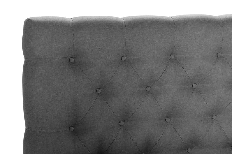 Sängpaket Nayaka 150x200 Memorymadrass - Djuphäftad gavel Mörkgrå - Kontinentalsäng - Komplett sängpaket