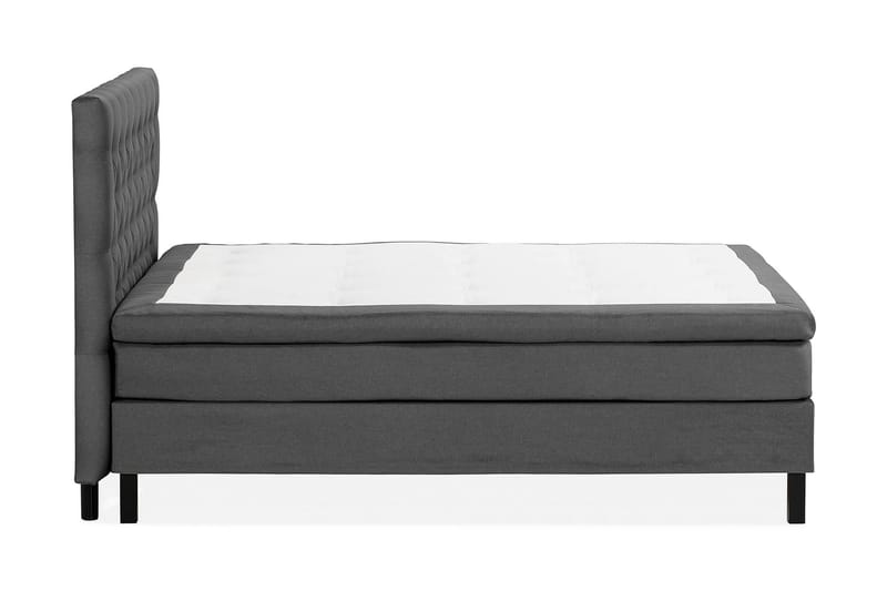 Sängpaket Nayaka 150x200 Memorymadrass - Djuphäftad gavel Mörkgrå - Kontinentalsäng - Komplett sängpaket