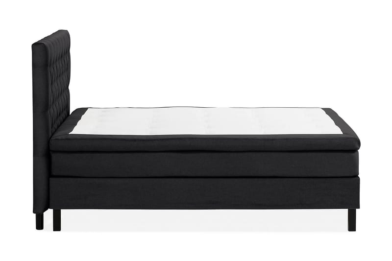 Sängpaket Nayaka 150x200 Memorymadrass - Djuphäftad gavel Svart - Kontinentalsäng - Komplett sängpaket
