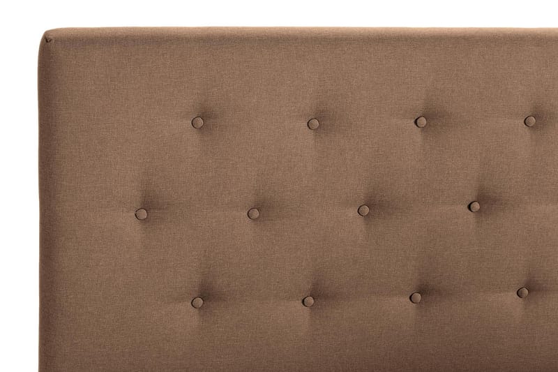 Sängpaket Nayaka 150x200 Memorymadrass - Knappad gavel Brun - Kontinentalsäng - Komplett sängpaket