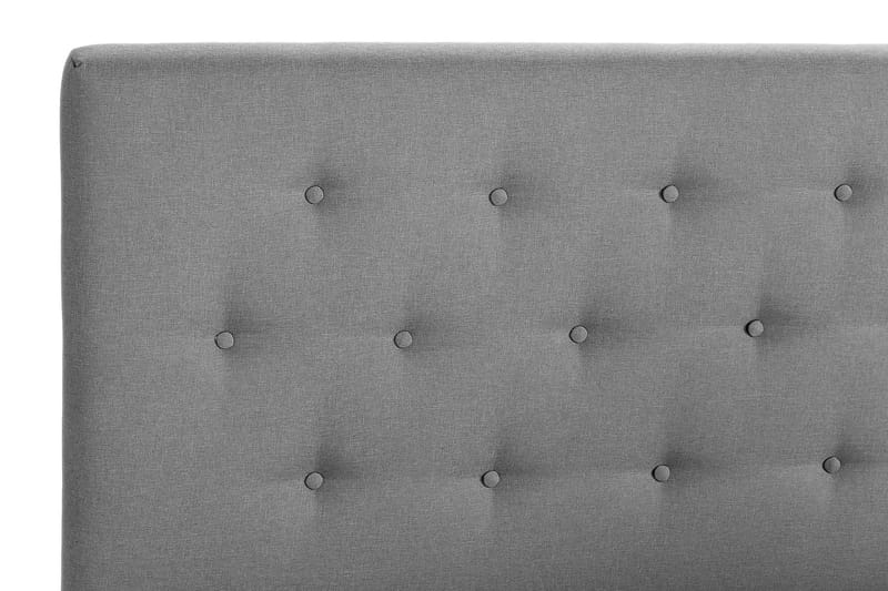 Sängpaket Nayaka 150x200 Memorymadrass - Knappad gavel Grå - Kontinentalsäng - Komplett sängpaket