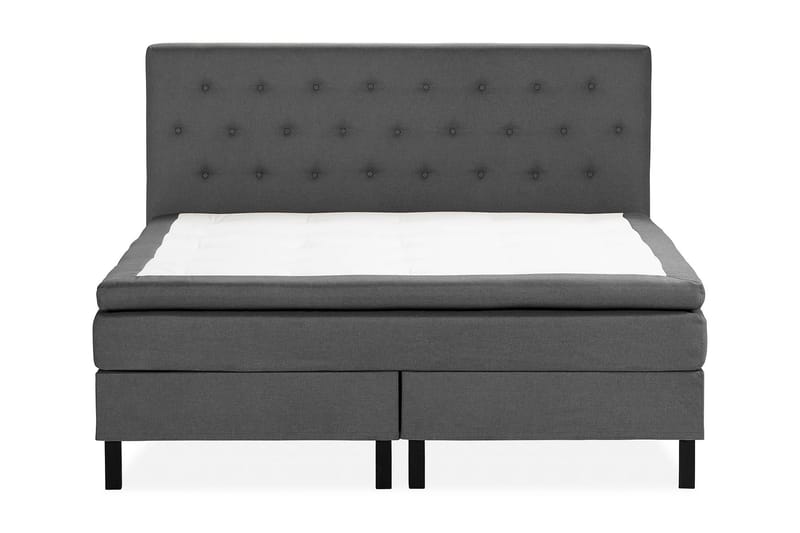 Sängpaket Nayaka 150x200 Memorymadrass - Knappad gavel Mörkgrå - Möbler - Säng - Kontinentalsäng