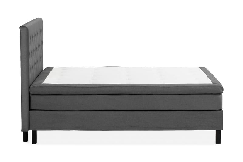 Sängpaket Nayaka 150x200 Memorymadrass - Knappad gavel Mörkgrå - Möbler - Säng - Kontinentalsäng