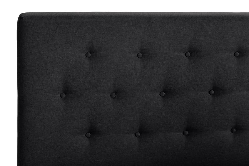 Sängpaket Nayaka 150x200 Memorymadrass - Knappad gavel Svart - Kontinentalsäng - Komplett sängpaket