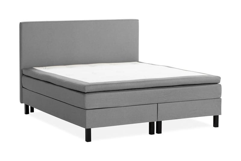 Sängpaket Nayaka 150x200 Memorymadrass - Slät gavel Grå - Kontinentalsäng - Komplett sängpaket