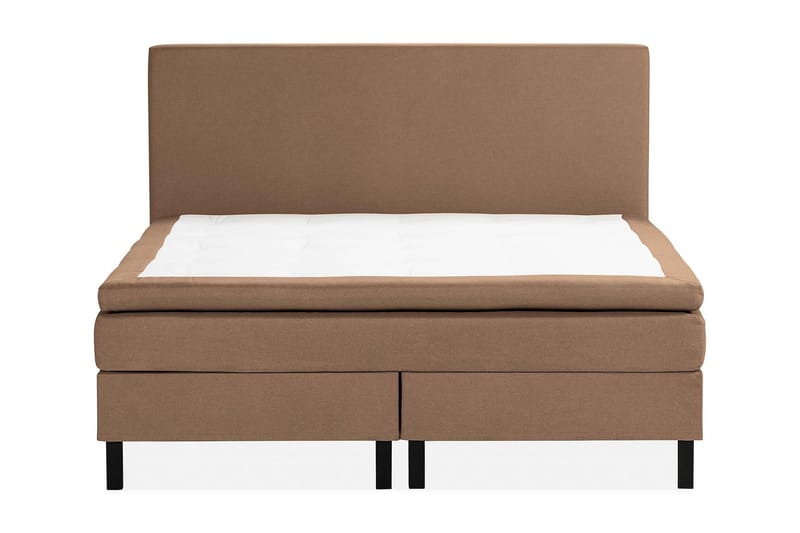 Sängpaket Nayaka 150x200 Skummadrass - Slät gavel Brun - Kontinentalsäng - Komplett sängpaket