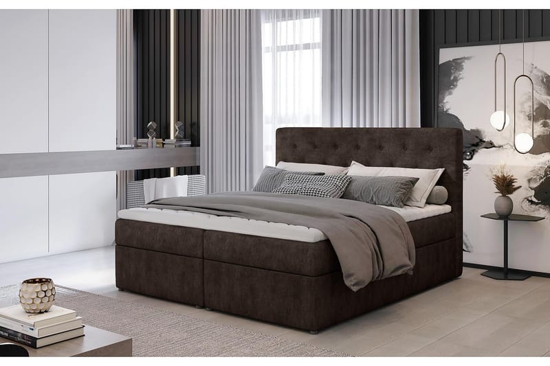 Sängpaket Nottawa 160x200 cm - Brun - Komplett sängpaket